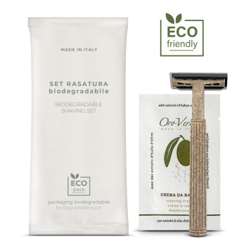 set rasatura biodegradabile ecologico hotel