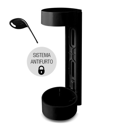 supporto nero per dispenser hotel modello easy trend argan