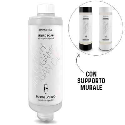 sapone liquido in dispenser per hotel press wash ricaricabile