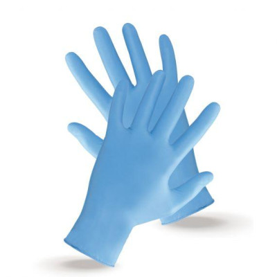 NITRILE GLOVES   light blue