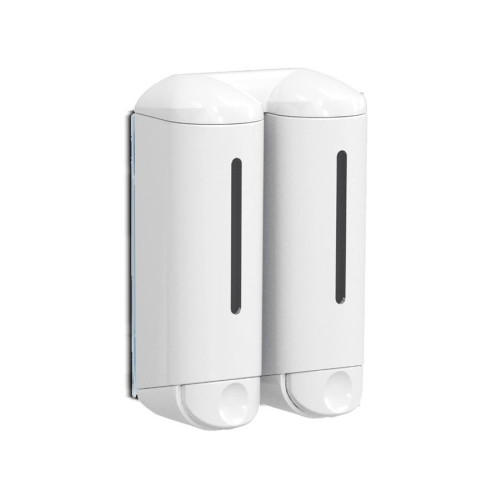 dispenser doppio plastica bianca