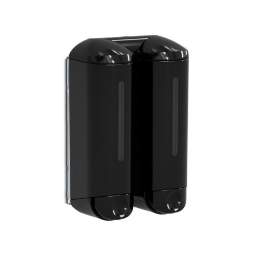 dispenser doppio plastica nera